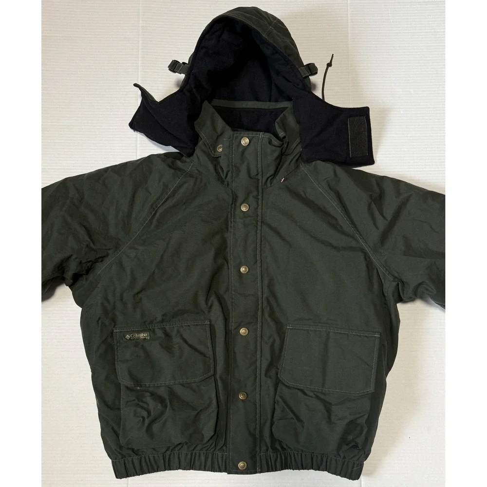 COLUMBIA Omni-Tech - Men's Vintage 3-in-1 Green Hunting Jacket Coat - X-Large XL